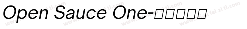 Open Sauce One字体转换